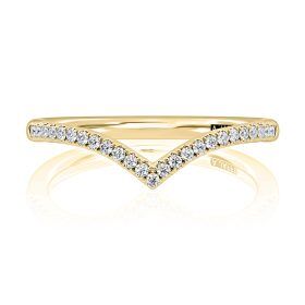 Curved Diamond Wedding Band