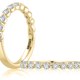 Half Way Single Shared Prong Anniversary Band