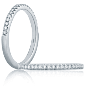French Pave Half Circle Stackable Band
