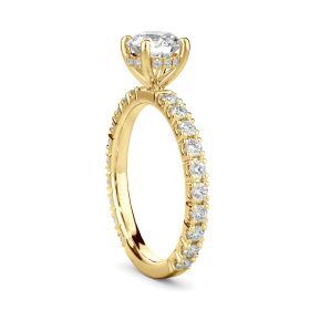 Amore Collection Hidden Halo Round Diamond Engagement Ring Setting