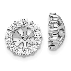 White Gold Round Diamond Halo Jackets