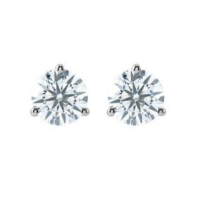 One and a Half Carat Martini Diamond Stud Earrings