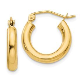 Yellow Gold Hinge Huggie Hoops