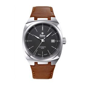 Tutima Saxon One M Brown Leather Gray Dial Watch