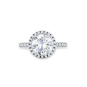 Round Diamond Halo Engagment Ring Setting