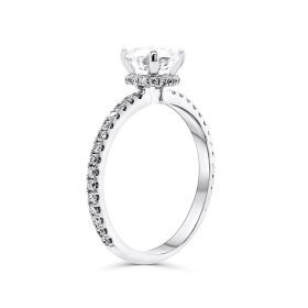 Hidden Halo Diamond Engagement Ring Setting