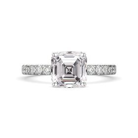 Amore Collection Asscher Cut Engagement Ring Setting