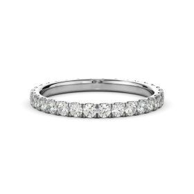 Amore Collection White Gold Round Diamond Eternity Band