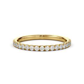 Amore Yellow Gold Diamond Three-Quarter Band