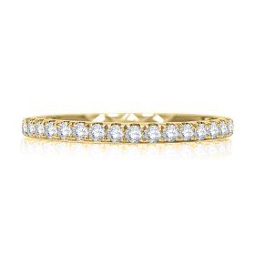 Statement Quilted Band - MR1865Q/34 YELLOW GOLD