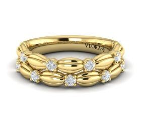 Double Cascade Ring with Satin Finish