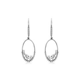 White Gold Various Diamond Oval Drop Earrings
