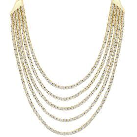 Ancona Diamond Cascade Tennis Necklace