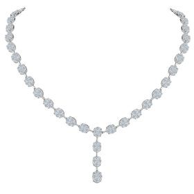Ancona Diamond Oval Station Necklace