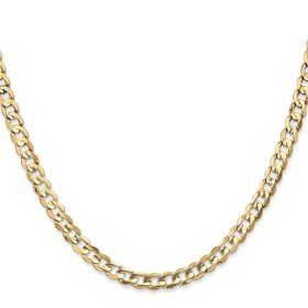 Ancona Solid Gold Open Concave Curb Chain