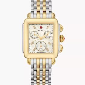 Deco Two-Tone Diamond Dial Watch
