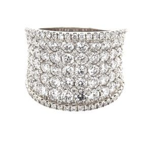 Ancona Diamond Multirow Statement Ring