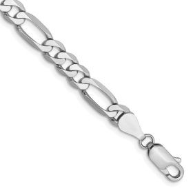 Ancona White Gold Figaro Link Bracelet