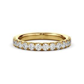 Amore Yellow Gold Diamond Half-Set Band