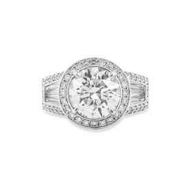 Round Diamond Halo Engagement Ring Setting