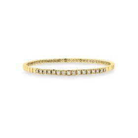 Yellow Gold Diamond Stretch Bangle
