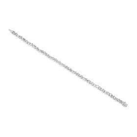 White Gold Multi Shape Diamond Tennis Bracelet