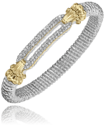 Vahan Two-Tone Gold Diamond Split-Bar Bracelet