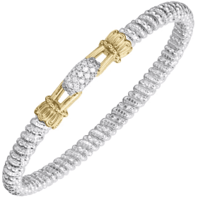 Two Tone Yellow and White Gold Diamond Bracelet