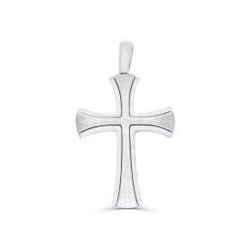 White Gold Small Contemporary Cross