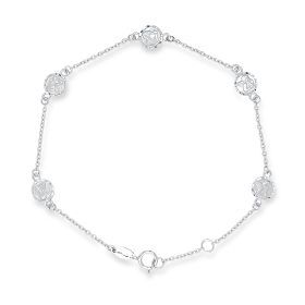 White Gold Angel Medallion Bracelet