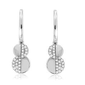 Ancona Yellow Gold Diamond Drop Earrings