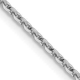Ancona White Gold Solid Rolo Chain