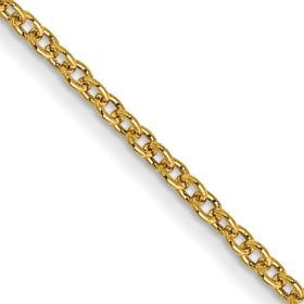 Ancona Yellow Gold Solid Cable Link Chain