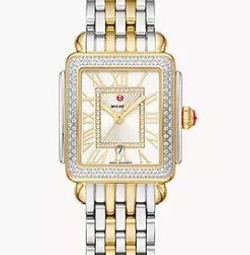 Deco Madison Mid Two-Tone 18K Gold-Plated Diamond Watch