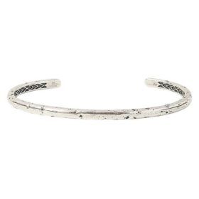 John Varvatos Hammered Silver Bangle Cuff Bracelet