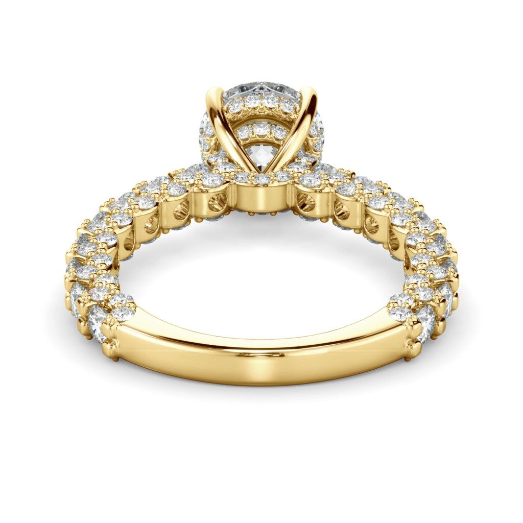 Rialto Collection Yellow Gold Round Diamond Engagement Ring Setting