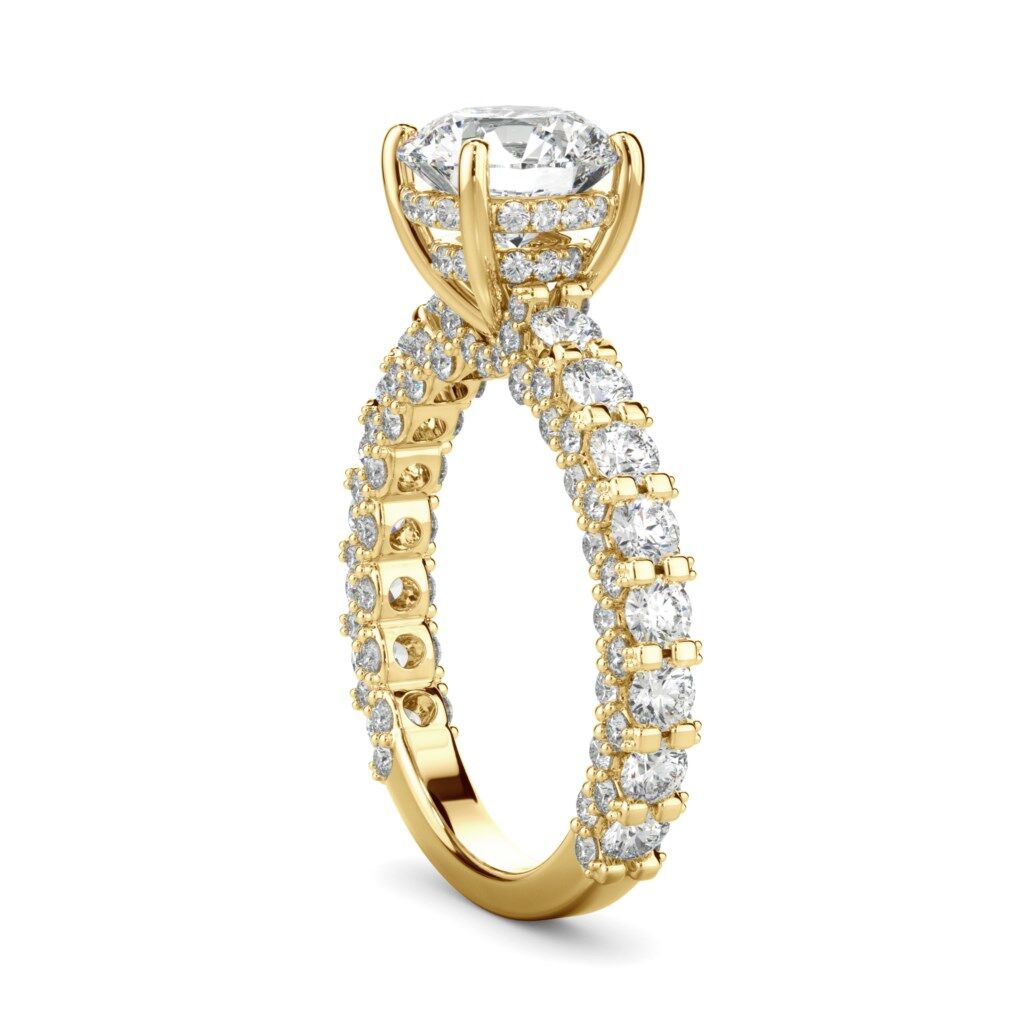 Rialto Collection Yellow Gold Round Diamond Engagement Ring Setting